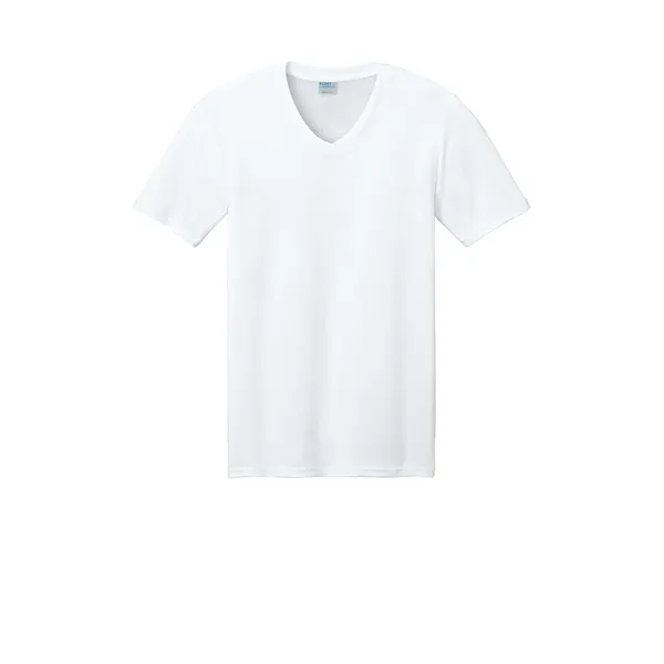 Port & Company Core Cotton V-Neck Tee. - Port & Company Core Cotton V-Neck Tee. - Image 27 of 49