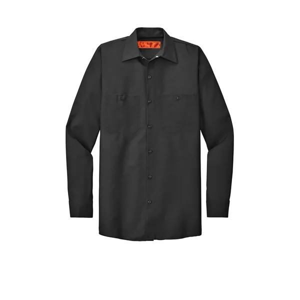 Red Kap Long Size, Long Sleeve Industrial Work Shirt. - Red Kap Long Size, Long Sleeve Industrial Work Shirt. - Image 8 of 40