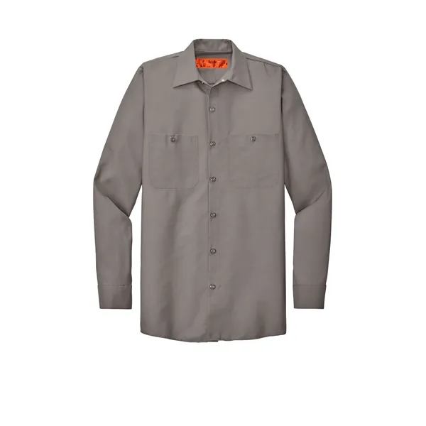 Red Kap Long Size, Long Sleeve Industrial Work Shirt. - Red Kap Long Size, Long Sleeve Industrial Work Shirt. - Image 13 of 40