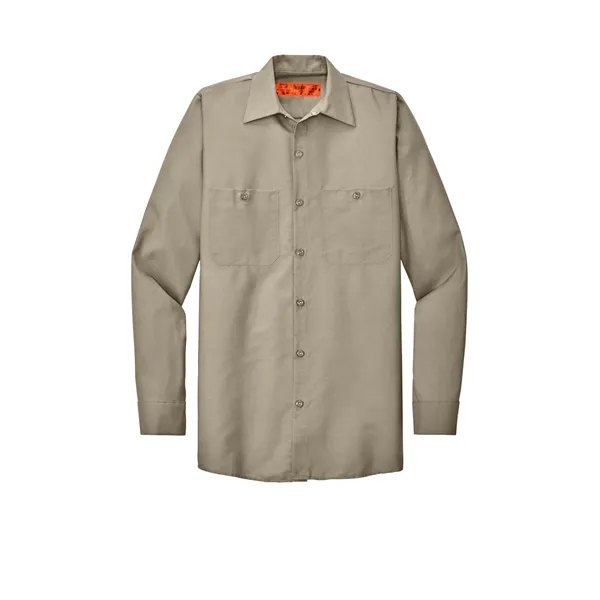 Red Kap Long Size, Long Sleeve Industrial Work Shirt. - Red Kap Long Size, Long Sleeve Industrial Work Shirt. - Image 24 of 40