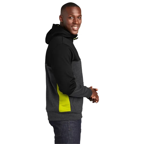 Sport-Tek Tech Fleece Colorblock Full-Zip Hooded Jacket. - Sport-Tek Tech Fleece Colorblock Full-Zip Hooded Jacket. - Image 6 of 25