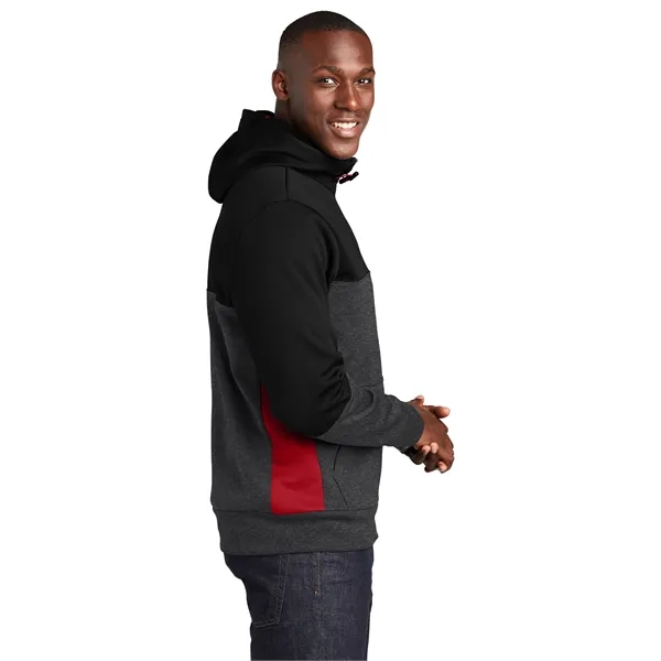 Sport-Tek Tech Fleece Colorblock Full-Zip Hooded Jacket. - Sport-Tek Tech Fleece Colorblock Full-Zip Hooded Jacket. - Image 11 of 25