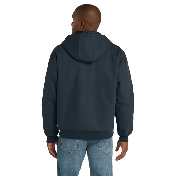 CornerStone Tall Duck Cloth Hooded Work Jacket. - CornerStone Tall Duck Cloth Hooded Work Jacket. - Image 7 of 8