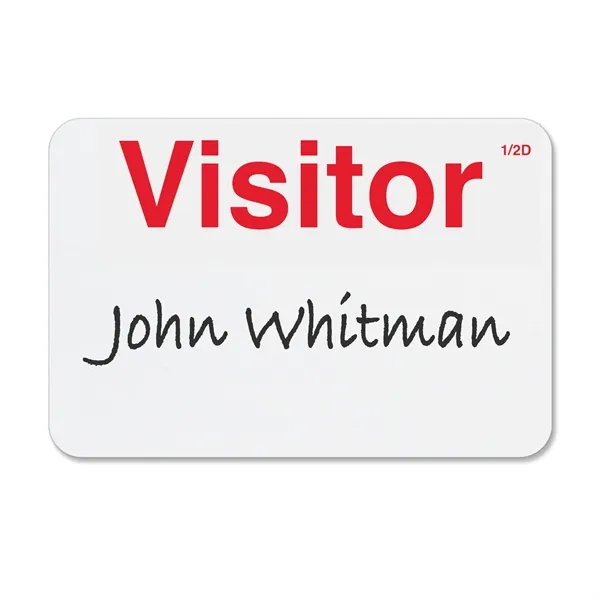 2-Part Expiring Badge FRONT PART, Hand-Writable, Visitor - 2-Part Expiring Badge FRONT PART, Hand-Writable, Visitor - Image 3 of 4