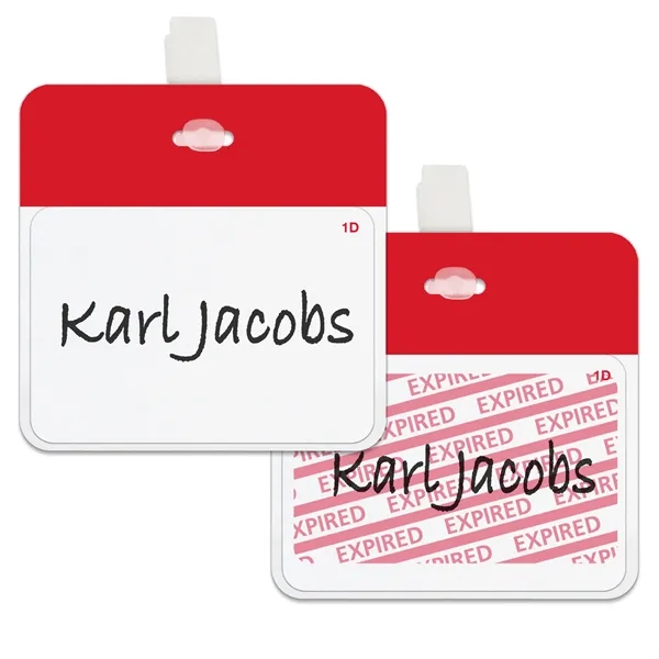 2-Part Expiring Badge Front Parts, Hand-Writable, NO TITLE - 2-Part Expiring Badge Front Parts, Hand-Writable, NO TITLE - Image 0 of 4