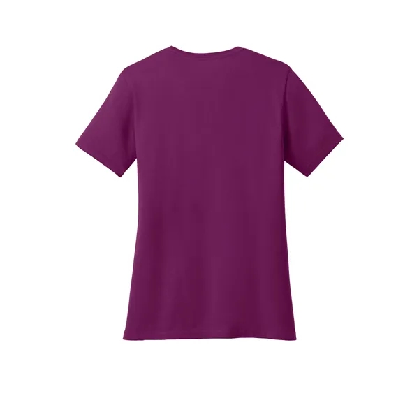 Port & Company Women's Core Cotton V-Neck Tee. - Port & Company Women's Core Cotton V-Neck Tee. - Image 19 of 51