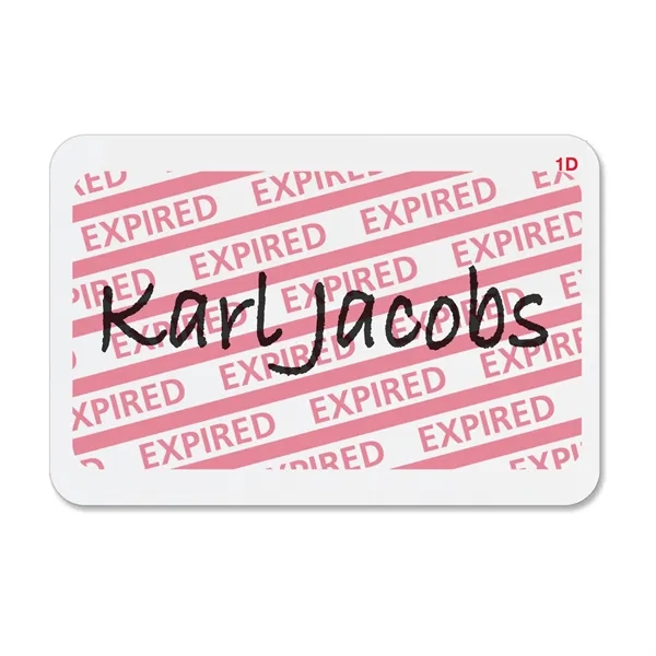2-Part Expiring Badge Front Parts, Hand-Writable, NO TITLE - 2-Part Expiring Badge Front Parts, Hand-Writable, NO TITLE - Image 3 of 4