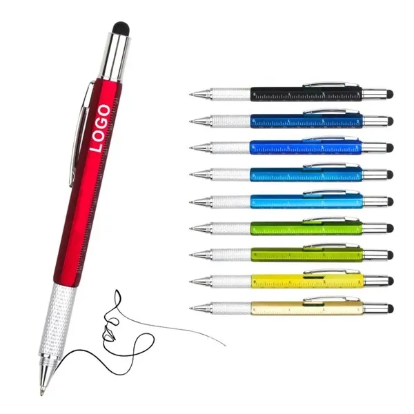 6 In 1 Multifunctional Tool Ballpoint Pen - 6 In 1 Multifunctional Tool Ballpoint Pen - Image 0 of 5