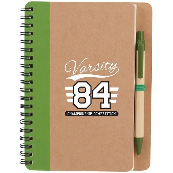 FSC® Mix 5" x 7" Eco Spiral Notebook with Pen - FSC® Mix 5" x 7" Eco Spiral Notebook with Pen - Image 0 of 0