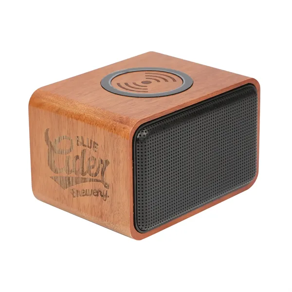 Wood Bluetooth Speaker with Wireless Charging Pad - Wood Bluetooth Speaker with Wireless Charging Pad - Image 0 of 0