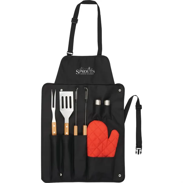 BBQ Now Apron and 7 piece BBQ Set - BBQ Now Apron and 7 piece BBQ Set - Image 0 of 0