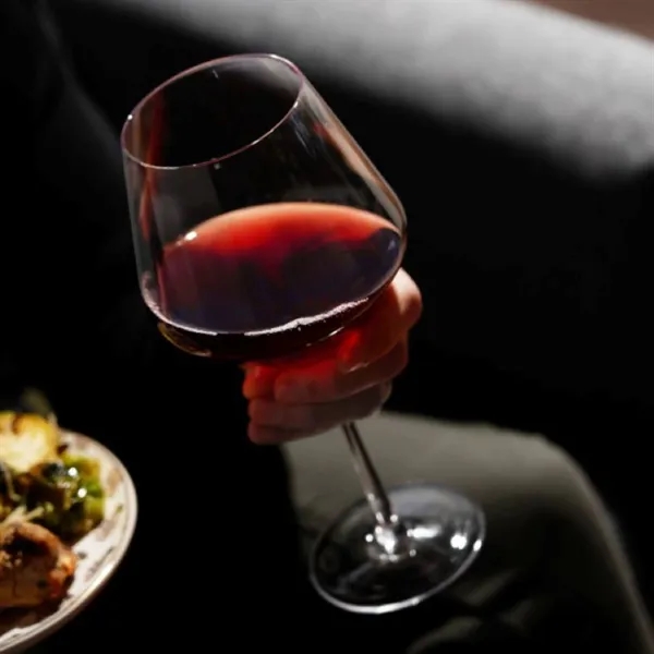 Viski® Raye Angled Crystal Burgundy Glass - Viski® Raye Angled Crystal Burgundy Glass - Image 5 of 9