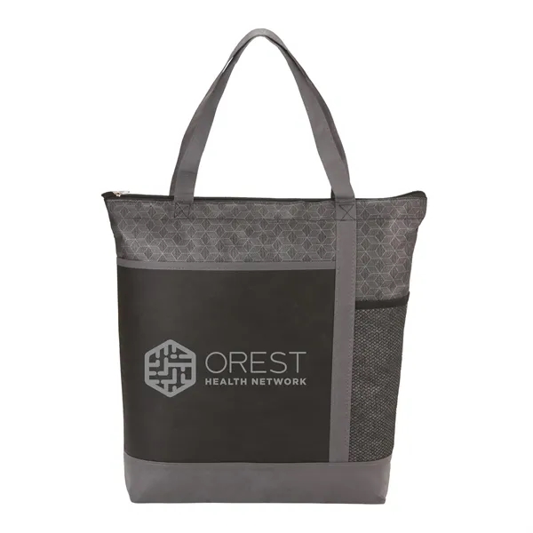 Chrome Non-Woven Zipper Convention Tote - Chrome Non-Woven Zipper Convention Tote - Image 0 of 0