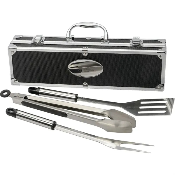 3 Piece BBQ set in Aluminum Case - 3 Piece BBQ set in Aluminum Case - Image 0 of 0