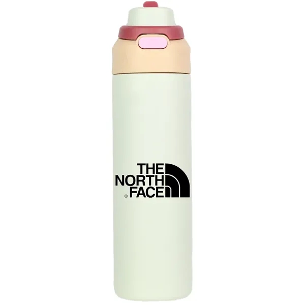24 oz Double-Wall Stainless Steel Bottle with 2-in-1 Lid - 24 oz Double-Wall Stainless Steel Bottle with 2-in-1 Lid - Image 4 of 6