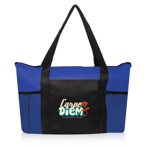 Zippered Non-Woven Tote Bags - Zippered Non-Woven Tote Bags - Image 4 of 5