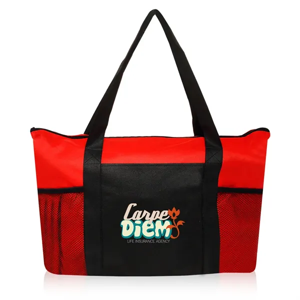 Zippered Non-Woven Tote Bags - Zippered Non-Woven Tote Bags - Image 0 of 5