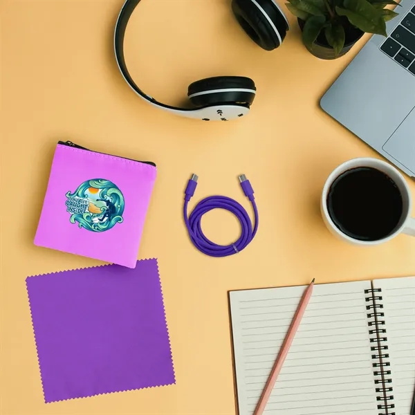 Colorful RPET C to C Cable & Cloth Set - Colorful RPET C to C Cable & Cloth Set - Image 18 of 18