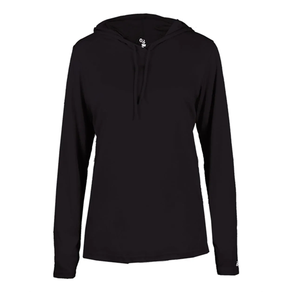 Badger Women's B-Core Long Sleeve Hooded T-Shirt - Badger Women's B-Core Long Sleeve Hooded T-Shirt - Image 0 of 21