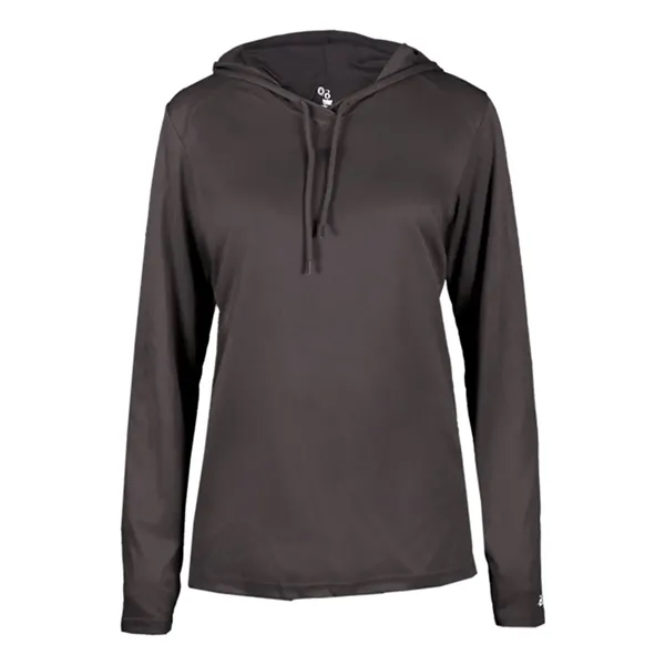 Badger Women's B-Core Long Sleeve Hooded T-Shirt - Badger Women's B-Core Long Sleeve Hooded T-Shirt - Image 5 of 21
