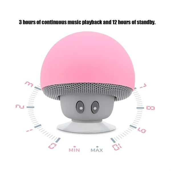 Mushroom Bluetooth Speaker With Suction Cup Phone Holder - Mushroom Bluetooth Speaker With Suction Cup Phone Holder - Image 1 of 6