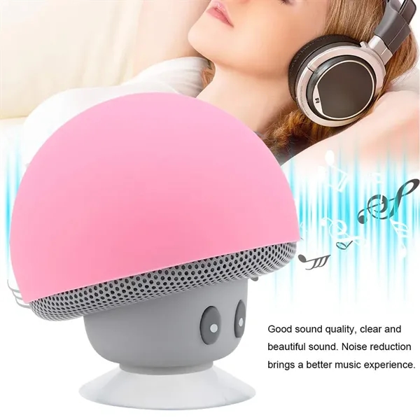 Mushroom Bluetooth Speaker With Suction Cup Phone Holder - Mushroom Bluetooth Speaker With Suction Cup Phone Holder - Image 2 of 6