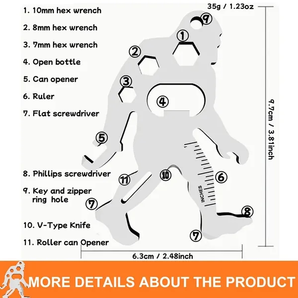 11in1 Outdoor EDC Multitool Camping Hiking Travel Gear - 11in1 Outdoor EDC Multitool Camping Hiking Travel Gear - Image 4 of 5