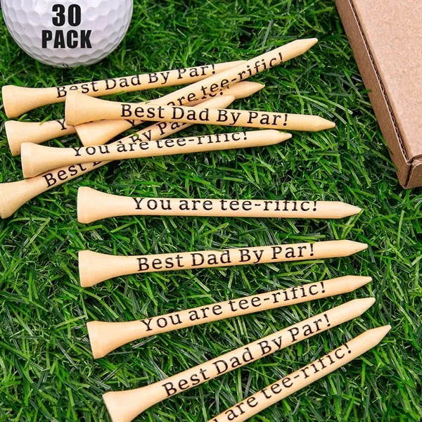 Natural Wood Golf Tees Christmas Stocking Gift - Natural Wood Golf Tees Christmas Stocking Gift - Image 1 of 4