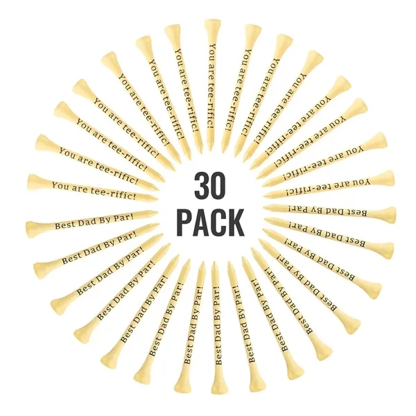 Natural Wood Golf Tees Christmas Stocking Gift - Natural Wood Golf Tees Christmas Stocking Gift - Image 3 of 4