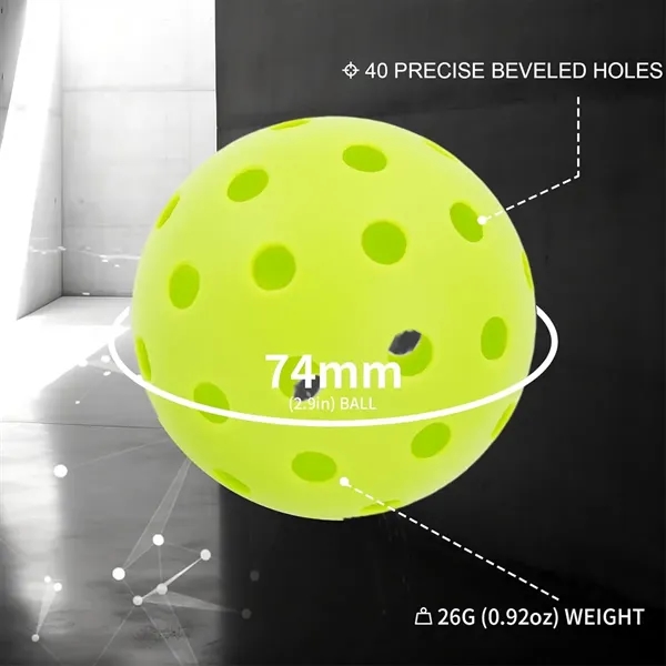 40 Holes Outdoor Pickleball Balls - 40 Holes Outdoor Pickleball Balls - Image 1 of 3