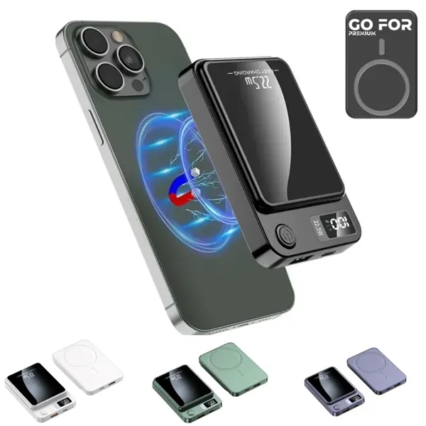 5000mAh Portable Charger Magnetic Wireless Power Bank - 5000mAh Portable Charger Magnetic Wireless Power Bank - Image 0 of 4