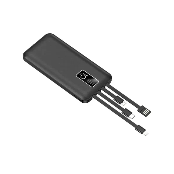 10000mAh Power Bank with 4 Cables - 10000mAh Power Bank with 4 Cables - Image 2 of 2