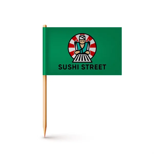Custom Paper Toothpick Flags - Style A Flag Size 1" x 1.5" - Custom Paper Toothpick Flags - Style A Flag Size 1" x 1.5" - Image 0 of 4