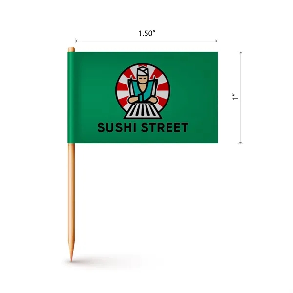 Custom Paper Toothpick Flags - Style A Flag Size 1" x 1.5" - Custom Paper Toothpick Flags - Style A Flag Size 1" x 1.5" - Image 1 of 4
