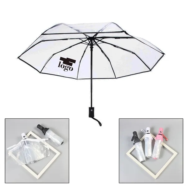 16-Rib Transparent Umbrella - 16-Rib Transparent Umbrella - Image 0 of 4