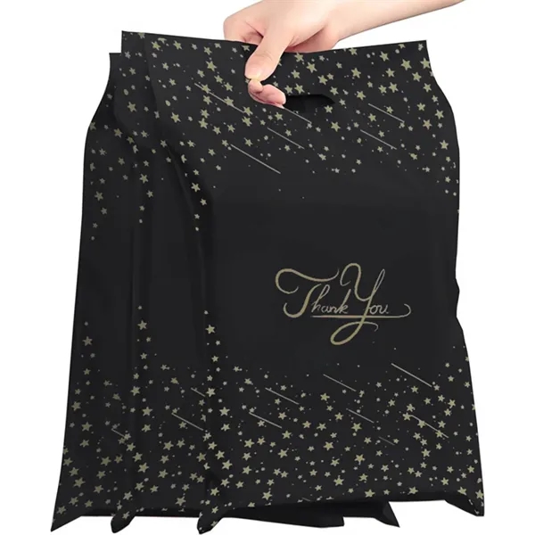 Reusable Plastic Shopping Bag w/ Die Cut Handle - Reusable Plastic Shopping Bag w/ Die Cut Handle - Image 2 of 6