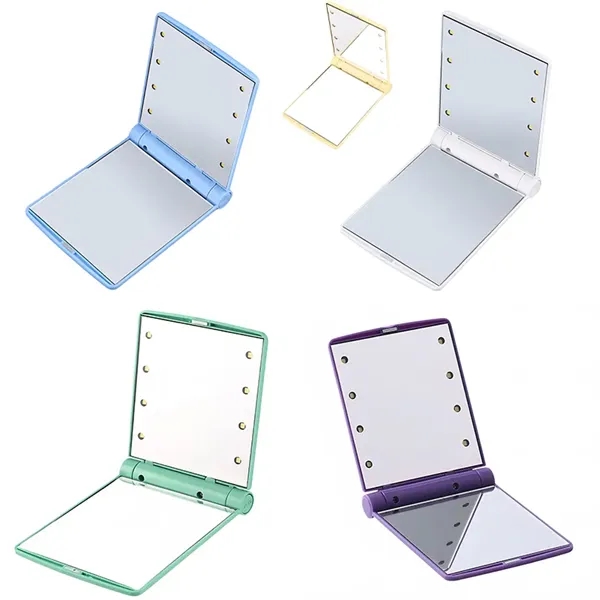 Compact LED Lighted Pocket Mirror - Compact LED Lighted Pocket Mirror - Image 1 of 9