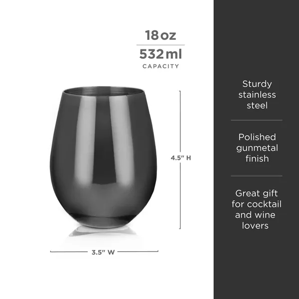 Viski® Stemless Metal Wine Tumbler - Viski® Stemless Metal Wine Tumbler - Image 6 of 7