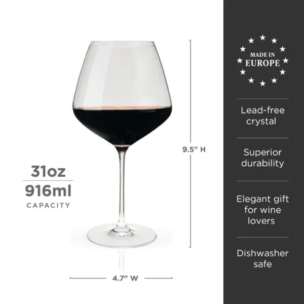 Viski® Reserve Inez Crystal Burgundy Glass - Viski® Reserve Inez Crystal Burgundy Glass - Image 7 of 7