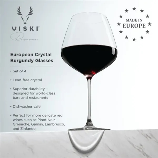 Viski® Reserve Inez Crystal Burgundy Glass - Viski® Reserve Inez Crystal Burgundy Glass - Image 6 of 7