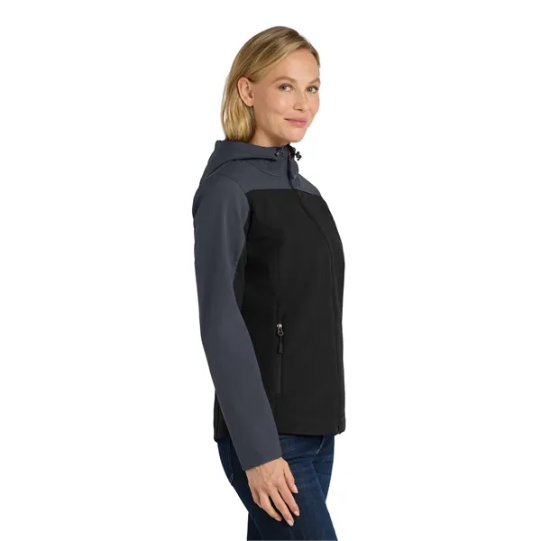 Port Authority Women's Hooded Core Soft Shell Jacket. - Port Authority Women's Hooded Core Soft Shell Jacket. - Image 7 of 14