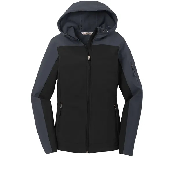 Port Authority Women's Hooded Core Soft Shell Jacket. - Port Authority Women's Hooded Core Soft Shell Jacket. - Image 8 of 14