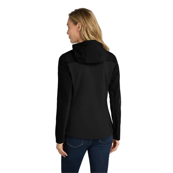 Port Authority Women's Hooded Core Soft Shell Jacket. - Port Authority Women's Hooded Core Soft Shell Jacket. - Image 1 of 14