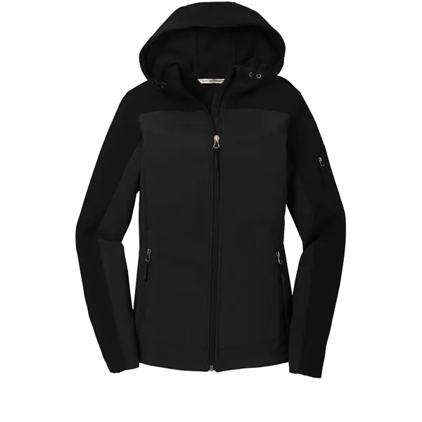 Port Authority Women's Hooded Core Soft Shell Jacket. - Port Authority Women's Hooded Core Soft Shell Jacket. - Image 3 of 14