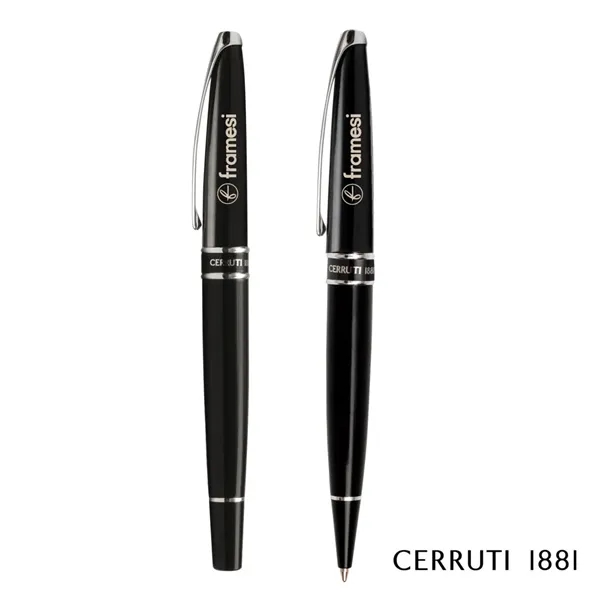 Cerruti 1881® Silver Clip Ballpoint Pen & Rollerball Pen Set