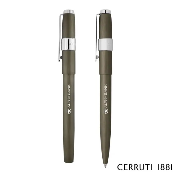 Cerruti 1881® Block Brushed Ballpoint Pen & Fountain Pen Set - Cerruti 1881® Block Brushed Ballpoint Pen & Fountain Pen Set - Image 0 of 1