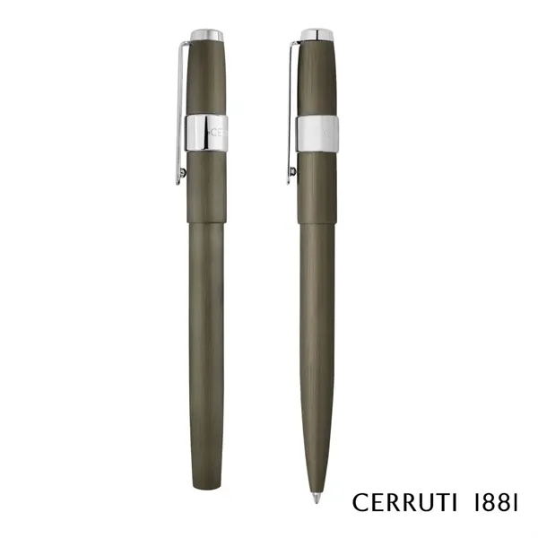 Cerruti 1881® Block Brushed Ballpoint Pen & Fountain Pen Set - Cerruti 1881® Block Brushed Ballpoint Pen & Fountain Pen Set - Image 1 of 1