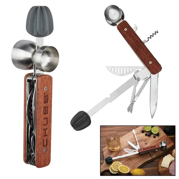 Custom All In One Bartender Mixology Cocktail Multi Tool