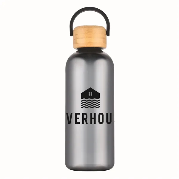 21 oz PET Water Bottle with Bamboo Lid & Handle - 21 oz PET Water Bottle with Bamboo Lid & Handle - Image 0 of 6