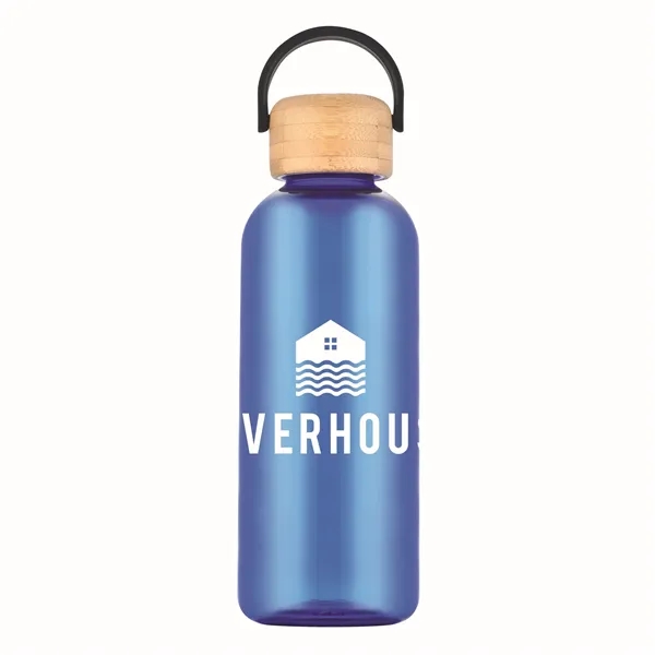 21 oz PET Water Bottle with Bamboo Lid & Handle - 21 oz PET Water Bottle with Bamboo Lid & Handle - Image 1 of 6